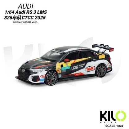 [ Pre-order ] KLW0024-4 KILOworks 1:64 Audi RS 3 LMS 326 Team CTCC 2025