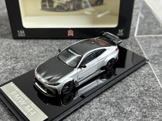 SW Street Weapon 1:64 BMW G82 M4 Wide-Body Modified Modification Alexander Silver Carbon Cap