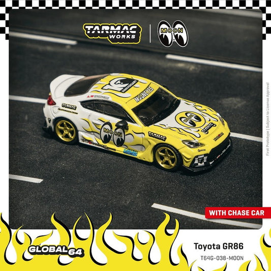 [ Pre-order ] T64G-038-MOON Tarmac Works 1:64 Toyota GR86 MOONEYES