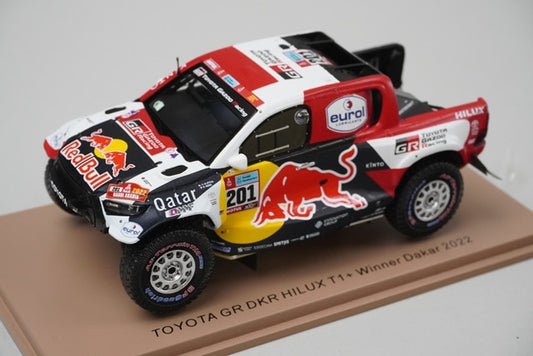 1:43 Spark S5870 Toyota GR DKR Hilux T1+ Dakar 2022 #201 model car