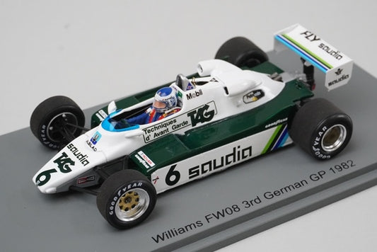 1:43 Spark S7499 Williams FW08 German Grand Prix 1982 #6 model car