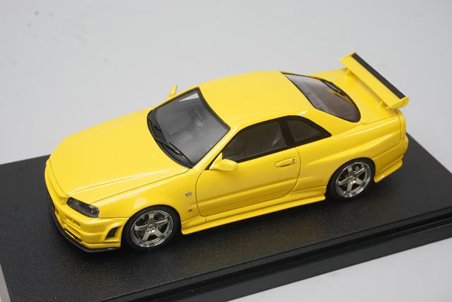 1:43 HPI 8400 Mirage Nissan NISMO R34 GT-R S-tune Lightning Yellow model car