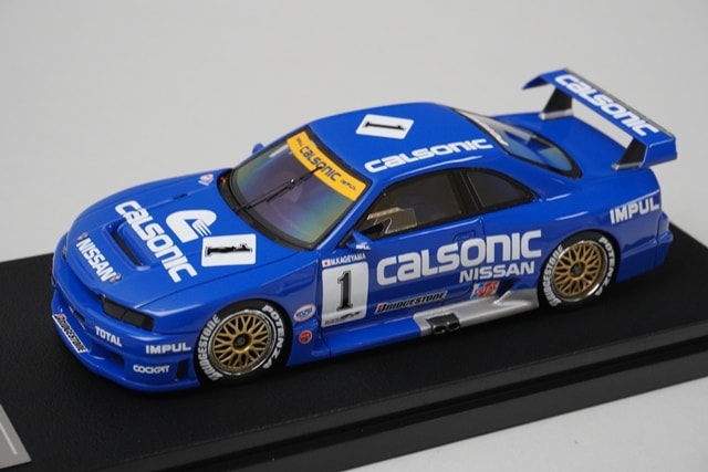 1:43 EBBRO HPI Racing 44766 Nissan Skyline GT-R Calsonic JGTC Fuji 1995 #1