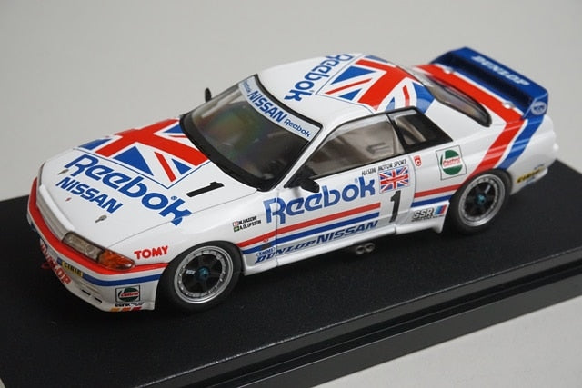 1:43 HPI 8605 Mirage Nissan Reebok Skyline GT-R JTC West Japan 1990 #1 model car