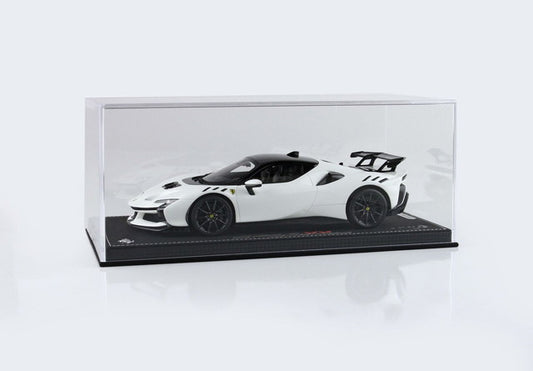 P18237L BBR 1:18 Ferrari SF90 XX Stradale White Cervino carbon fiber wheels model car