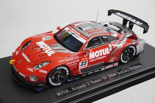 1:43 EBBRO 43830 Nissan Motul Autech Z Super GT 1000km Suzuka 2006 #22 model car