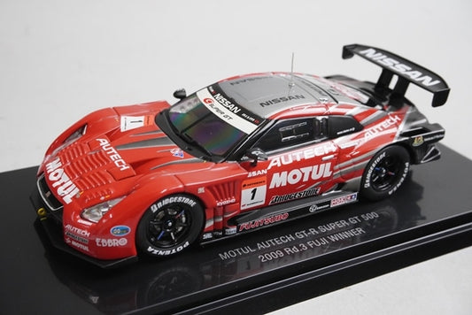 1:43 EBBRO 44232 Nissan Motul Autech GT-R Super GT500 Rd.3 Fuji 2009 #1 model car