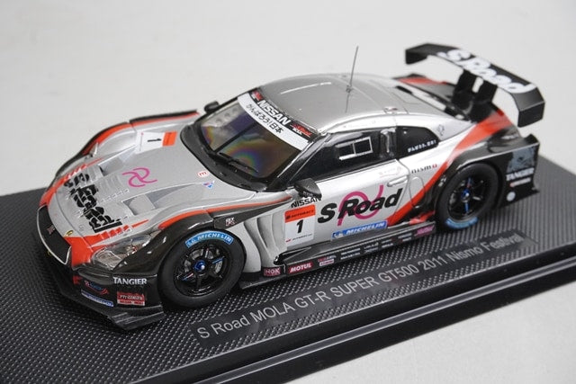 1:43 EBBRO 44679 Nissan S-Road Mora GT-R Super GT500 NISMO Festival 2011 #1 model car