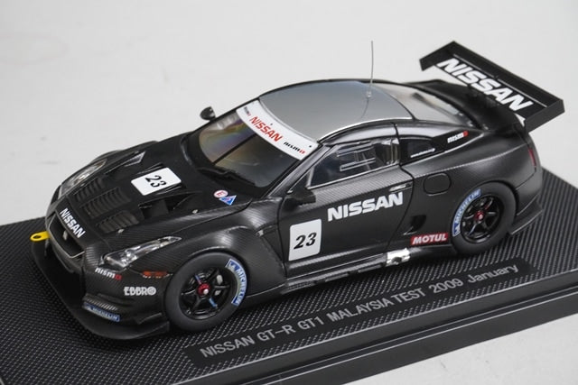 1:43 EBBRO 44169 Nissan GT-R GT1 Malaysia Test 2009 #23 model car