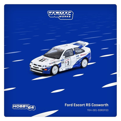 [ Pre-order ] T64-081-93RDF03 Tarmac Works 1:64 Ford Ford Escort RS Cosworth Tour de Corse - Rallye de France 1993 Winner
