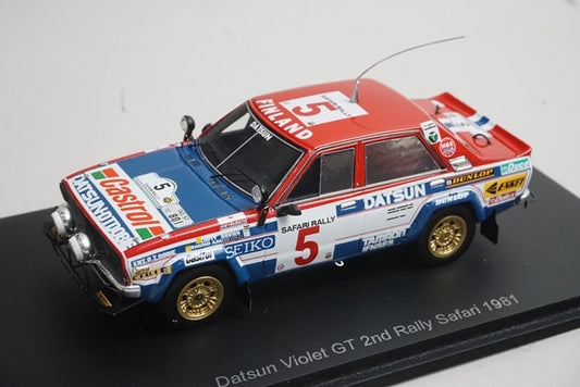 1:43 Spark S7772 Nissan Datsun Violet GT Safari Rally 2nd 1981 #5