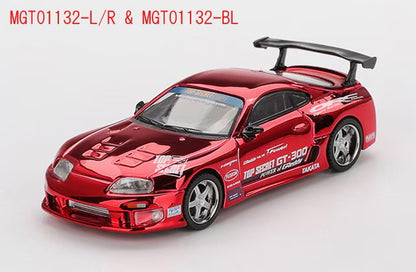 MGT01132-R TSM MINI-GT 1:64 Toyota Supra (A80) GT-300 Top Secret Red Chrome (Right-Hand Drive)