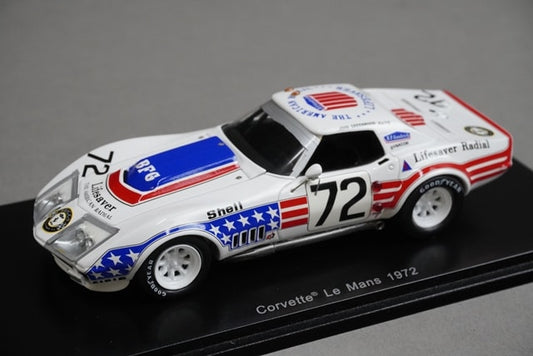 1:43 SPARK S5075 Chevrolet Corvette Le Mans 1972 #72 model car
