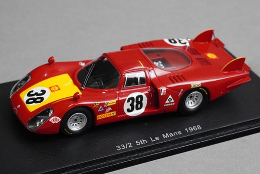 1:43 SPARK S4367 Alfa Romeo 33/2 Le Mans 5th 1968 #38 model car