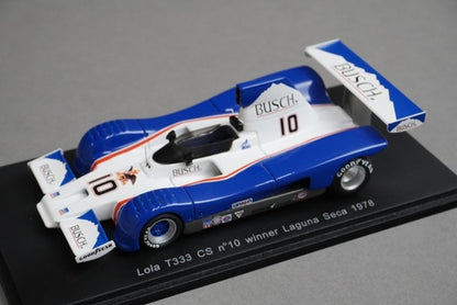 1:43 SPARK S1144 Lola T333 CS Laguna Seca 1978 #10 model car