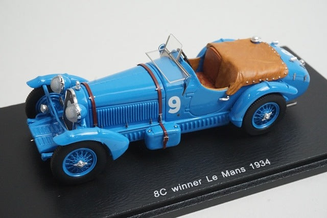 1:43 SPARK 43LM34 Alfa Romeo 8C Le Mans 1934 #9 model car