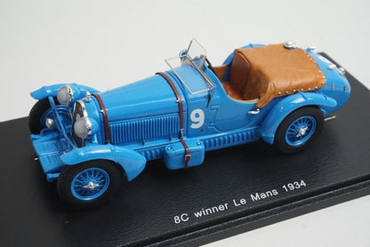 1:43 SPARK 43LM34 Alfa Romeo 8C Le Mans 1934 #9 model car