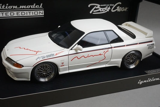 1:18 ignition model IG0672 Boost Gear Custom Nissan Skyline GT-R Mine's White model car
