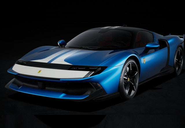 [ Pre-order ] P18276C BBR 1:18 Ferrari 849 Testarossa Assetto Fiorano Blue Corsa with White Livery (with Clear Case Included)