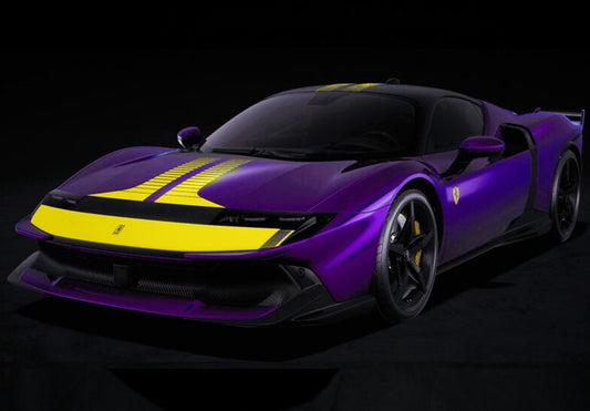 [ Pre-order ] P18276E BBR 1:18 Ferrari 849 Testarossa Assetto Fiorano Viola Hong Kong with Yellow livery (clear case included)