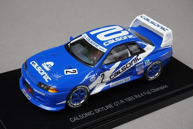 1:43 EBBRO 44646 Nissan Calsonic Skyline GT-R Rd.4 Fuji Champion 1993 #2 model car