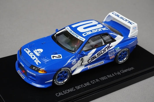 1:43 EBBRO 44646 Nissan Calsonic Skyline GT-R Rd.4 Fuji Champion 1993 #2 model car