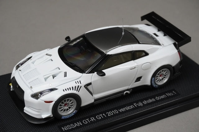 1:43 EBBRO 44317 Nissan GT-R GT1 Fuji 2010 #1 Shakedown model car