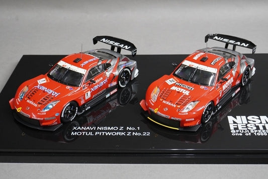 1:43 EBBRO 999NF-REM05-01 Dealer Nissan 05 Nismo Z Late Model Set of 2 #1 #22 model car