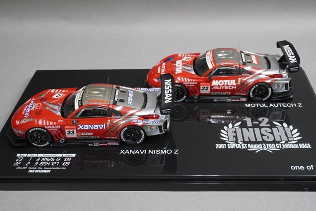1:43 EBBRO KWAM122001 Dealer Nissan 07 Nismo GT500 Z Fuji 1-2 FINISH! Set of 2 #23 #22 model car
