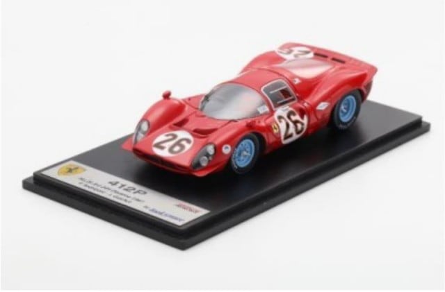 [ Pre-order ] LSRC163 LookSmart 1:43 Ferrari 412P #26 3rd Daytona 24H 1967 Pedro Rodriguez - Jean Guichet