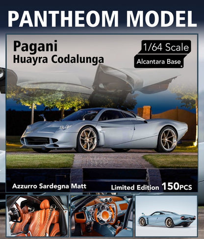[ Pre-order ] PANTHEOM MODEL 1:64 Pagani Huayra Codalunga Long Tail Version Azzurro Sardegna Matt