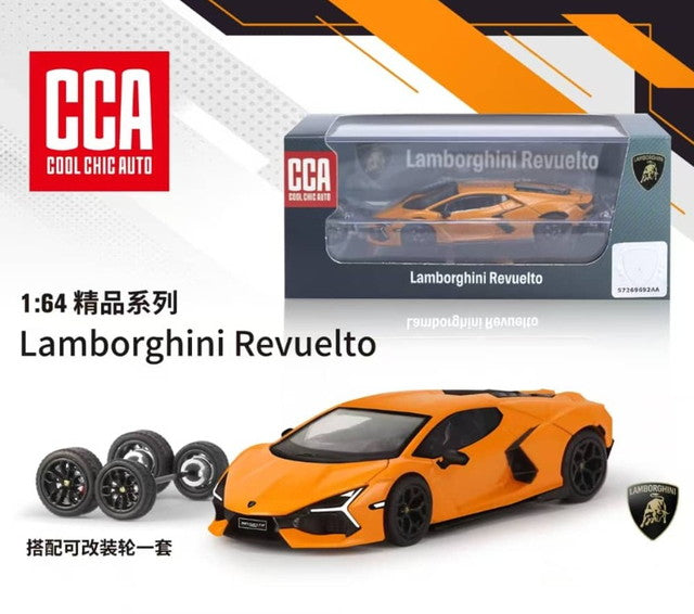 CJ1002-01 CCA Model 1:64 Lamborghini Revuelto LB744 Orange Color model car
