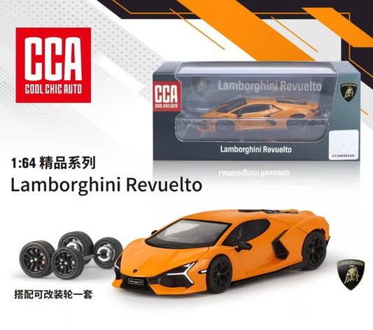 CJ1002-01 CCA Model 1:64 Lamborghini Revuelto LB744 Orange Color model car
