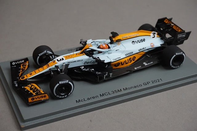 1:43 Spark S7678 McLaren MCL35M Monaco GP 2021 #3 D. Ricciardo VUSE Spec model car