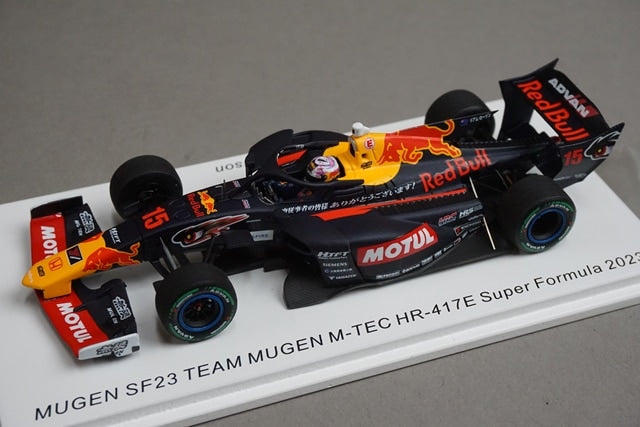 1:43 Spark SFJ002 Honda Mugen SF23 M-TEC HR-417E Super Formula 2023 #15 L. Lawson model car