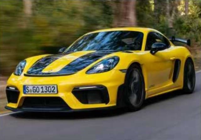 [ Pre-order ] Flame Model 1:64 Porsche Cayman 718 GT4 RS Yellow