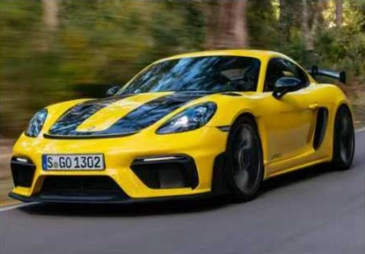 [ Pre-order ] Flame Model 1:64 Porsche Cayman 718 GT4 RS Yellow