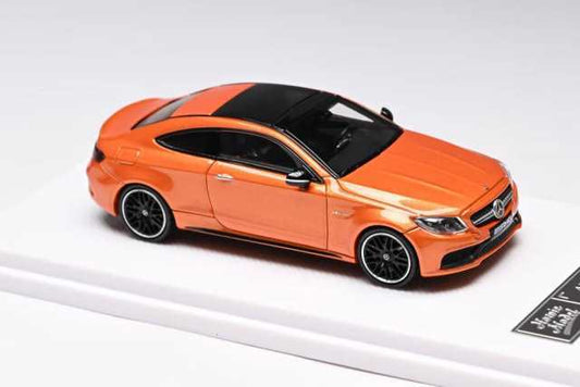 Howie Model HM 1:64 Mercedes-AMG C63 S AMG Coupe W205 Sunset Orange model car
