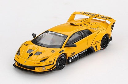 MGT01135-BL TSM MINI-GT 1:64 LB-Silhouette WORKS Lamborghini Murcielago GT EVO Yellow (Left-hand drive) Blister packaging