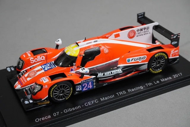 1:43 SPARK S5811 Oreca 07 Gibson CEFC Manor TRS Racing Le Mans 7th 2017 #24 model car