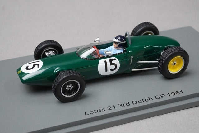 1:43 SPARK S7118 Lotus 21 Dutch GP 3rd place 1961 #15 J. Clark model car