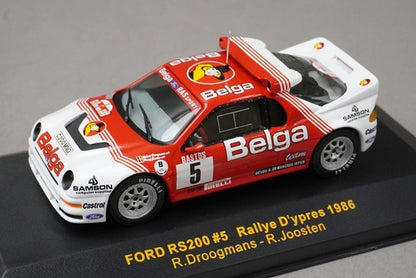 1:43 ixo RAC066 Ford RS200 #5 Ypres Rally 1986 R.Droogmans R.Joosten model car