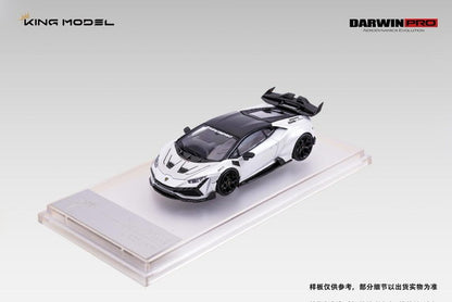 [ Pre-order ] KING MODEL 1:64 DarwinPRO Huracan Metallic White