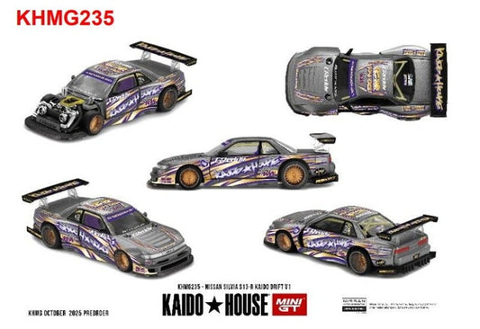 [ Pre-order ] KHMG235 TSM MINI-GT 1:64 Nissan Silvia S13-R KAIDO DRIFT V1 (Right-hand drive)