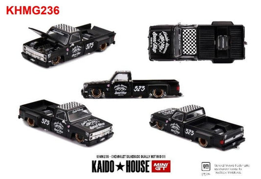 [ Pre-order ] KHMG236 TSM MINI-GT 1:64 Chevrolet Silverado Dually Hot Rod V1 (Left-hand drive)