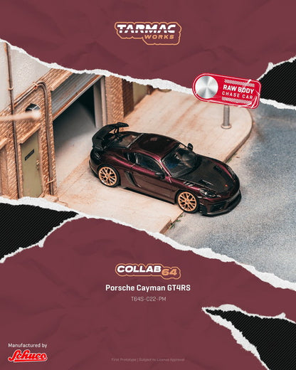 [ Pre-order ] T64S-022-PM Tarmac Works 1:64 Porsche Cayman GT4RS Amethyst Metallic