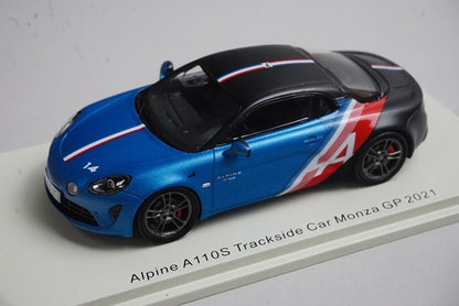 1:43 SPARK S6591 Alpine A110S Truck Sidecar Monza GP 2021 #14 F. Alonso model car
