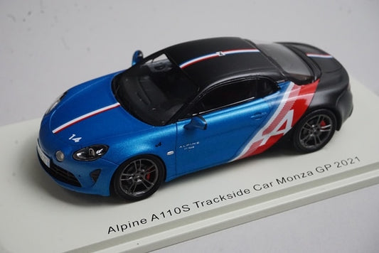 1:43 SPARK S6591 Alpine A110S Truck Sidecar Monza GP 2021 #14 F. Alonso model car