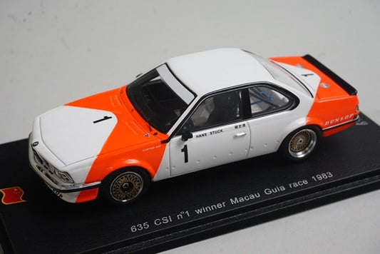 1:43 SPARK SA052 BMW 635 CSi Macau Guia Race Winner 1983 #1 H. Stuck model car