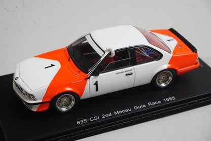 1:43 SPARK SA055 BMW 635 CSi Macau Guia Race 2nd place 1985 #1 G. Berger model car